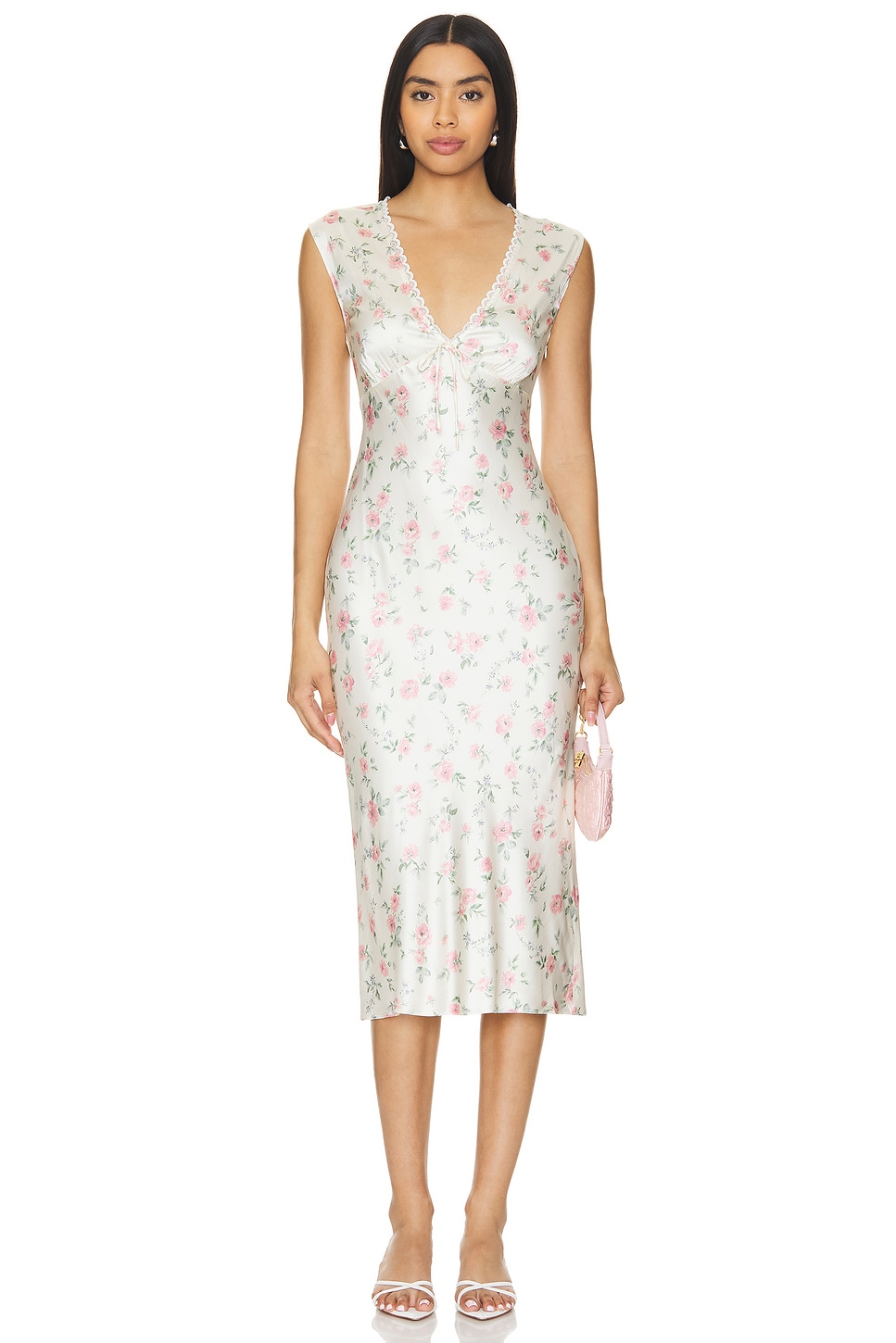 Tularosa Tina Midi Dress in Spring Floral Multi