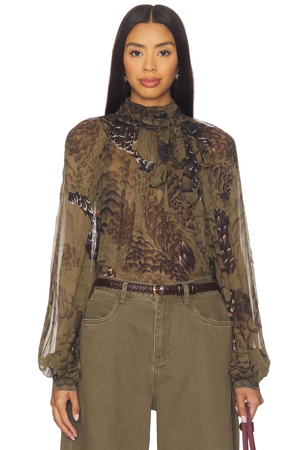 Ronny Kobo Zenia Top in Jade Camo