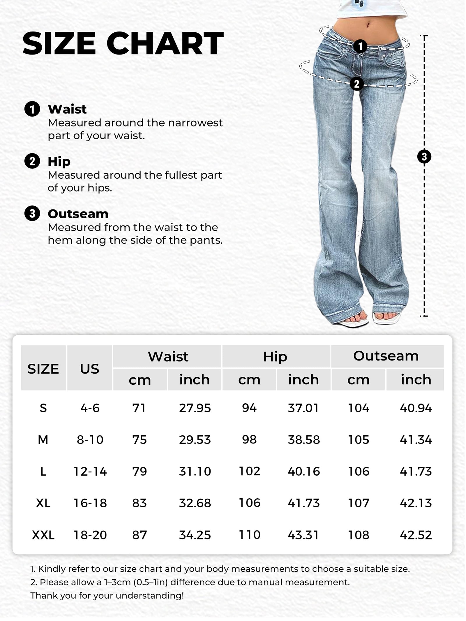 EMMIOL Women's Y2K Vintage Flare Jeans 90s Mid Rise Bootcut Denim Pants Retro Stretch Fit Jeans - Image 2
