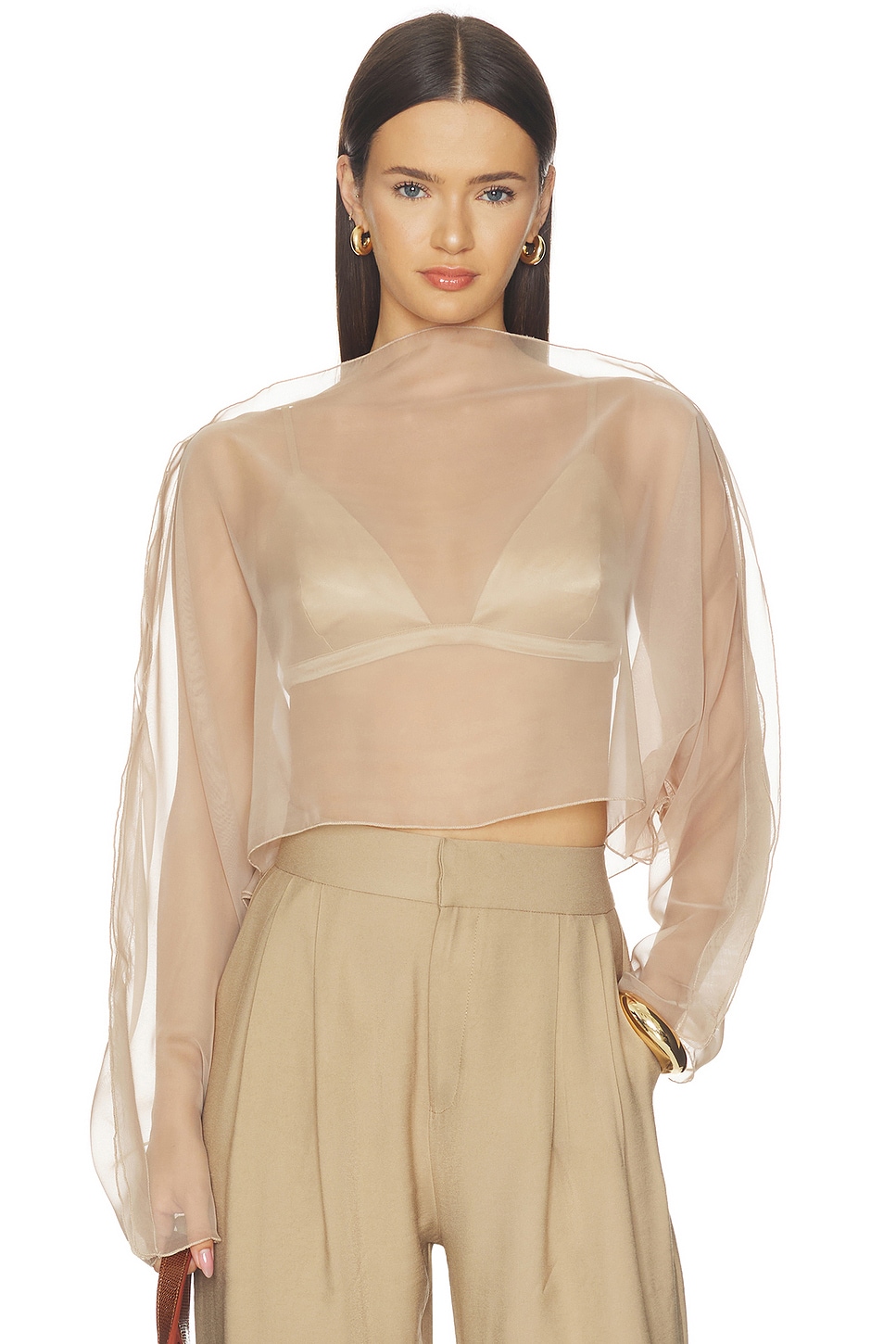 Nonchalant Label Ezra Top in Sand