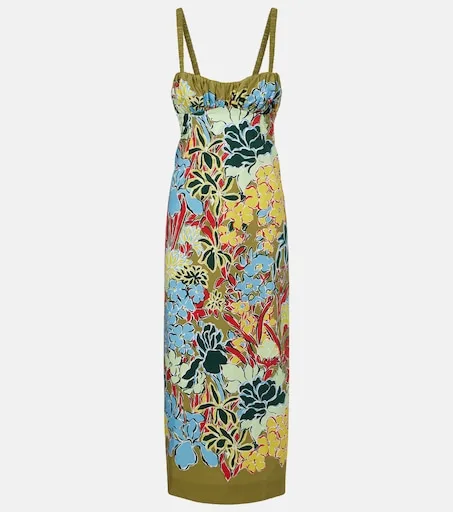 Solstice floral cotton midi dress
