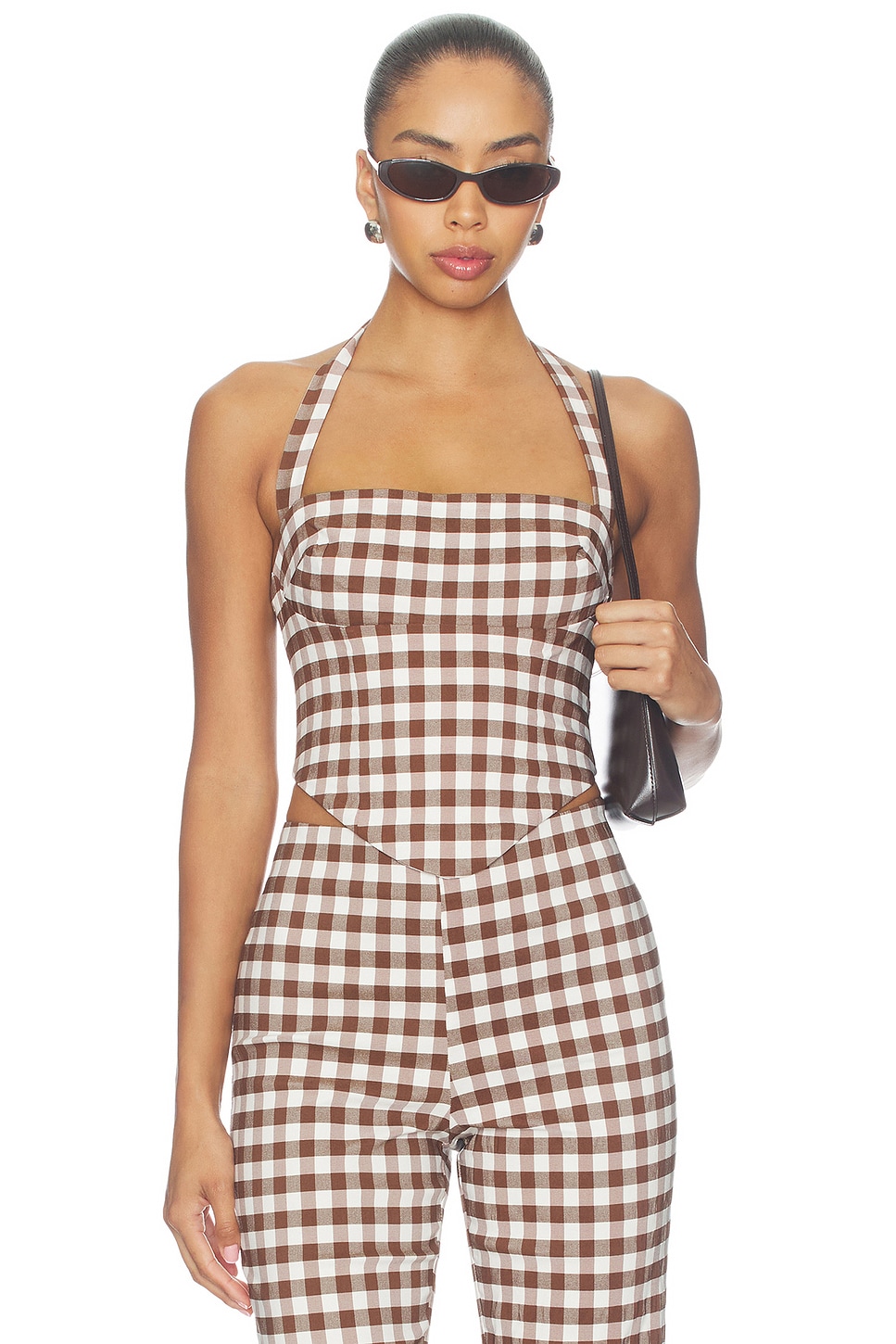 MAJORELLE ТОП LAKE in Brown Gingham