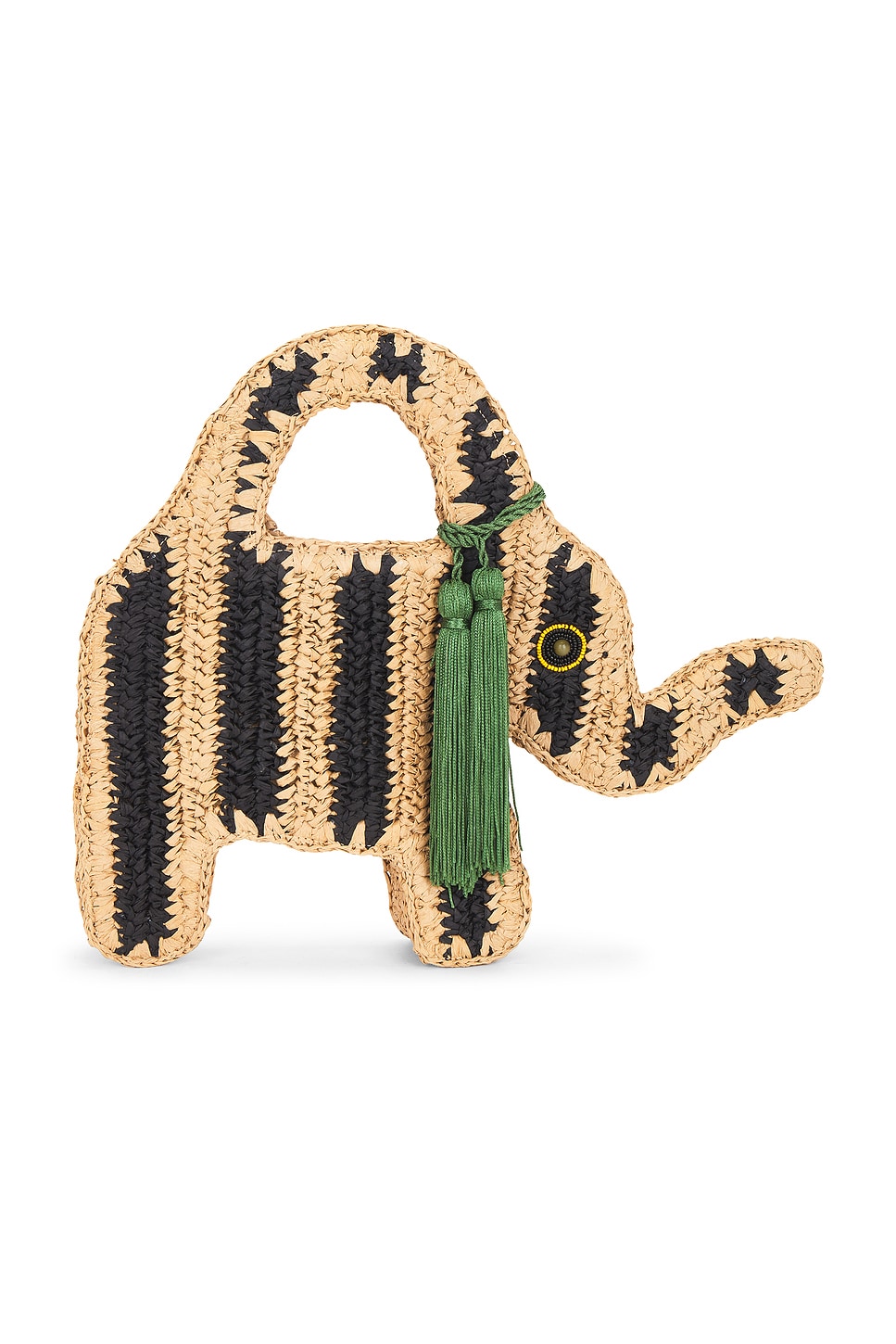 SIMONMILLER Elephant Bag in Black & Natural Strip