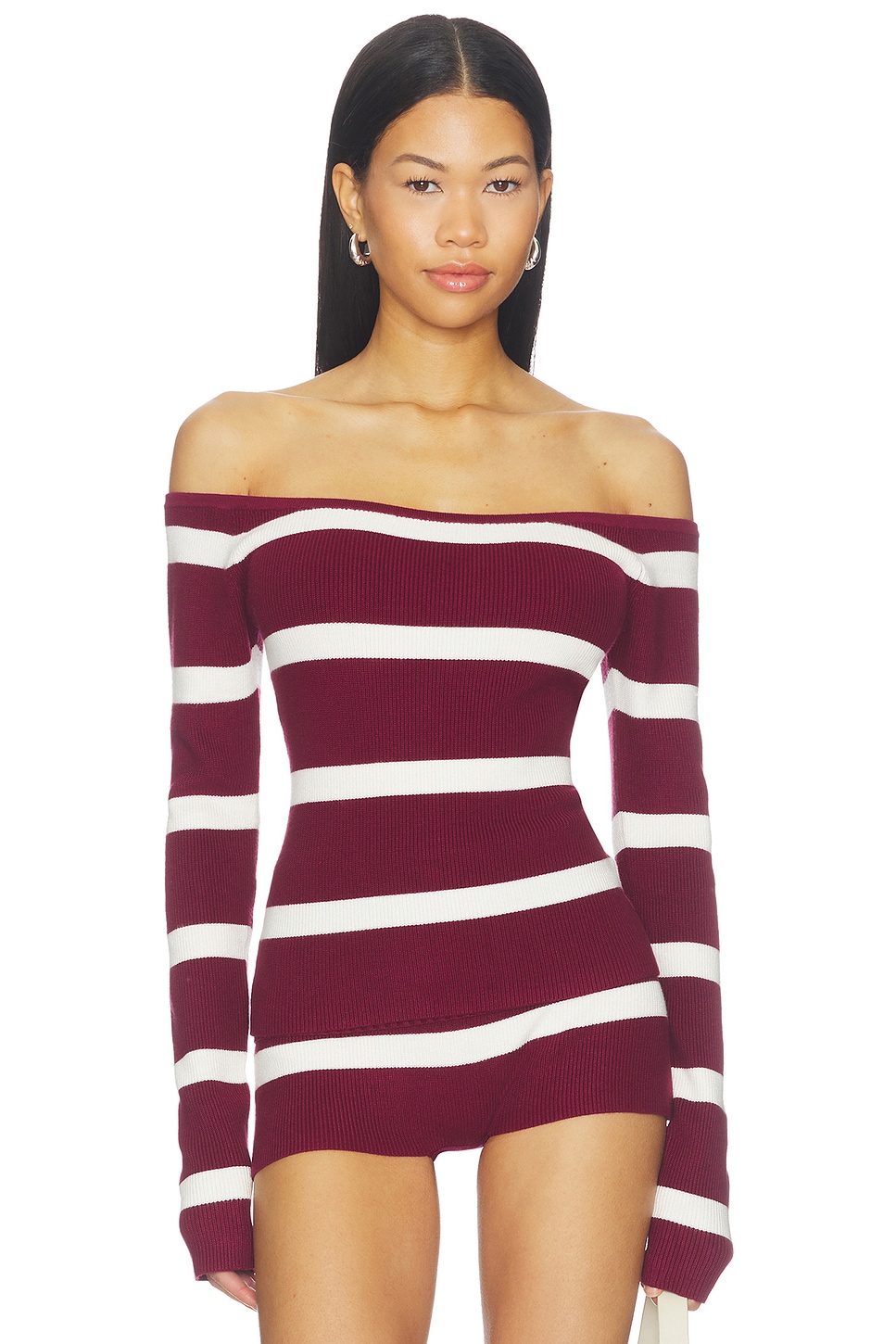 SNDYS Carla Top in Cherry Stripe