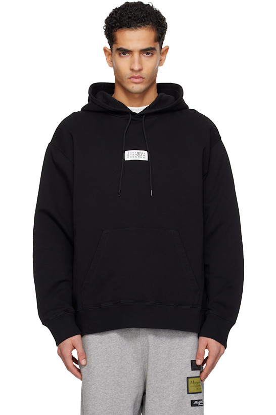 Black Logo Patch Hoodie