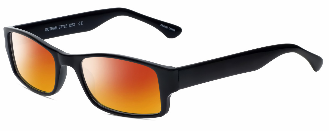 232 Mens Rectangular Designer Polarized Sunglasses Black 60mm - Image 2