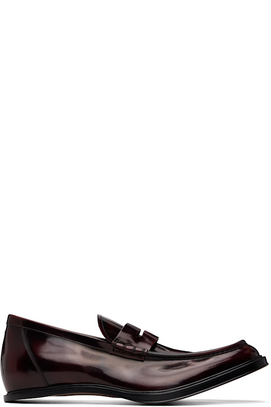 Burgundy Heel-Less Loafers