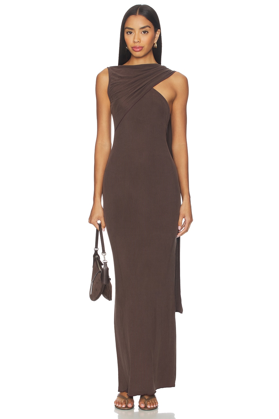 Aya Muse Cedar Dress in Dark Brown