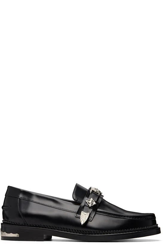 SSENSE Exclusive Black Metal Loafers