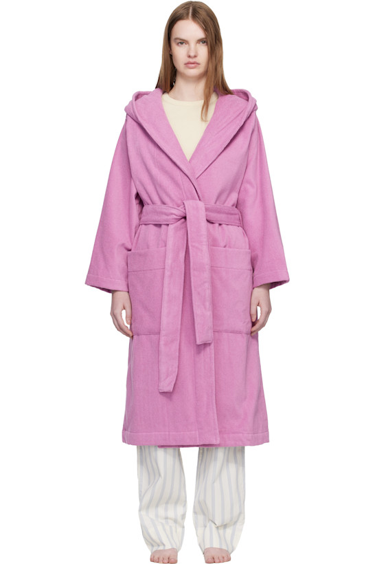 Pink Terry Hooded Bathrobe