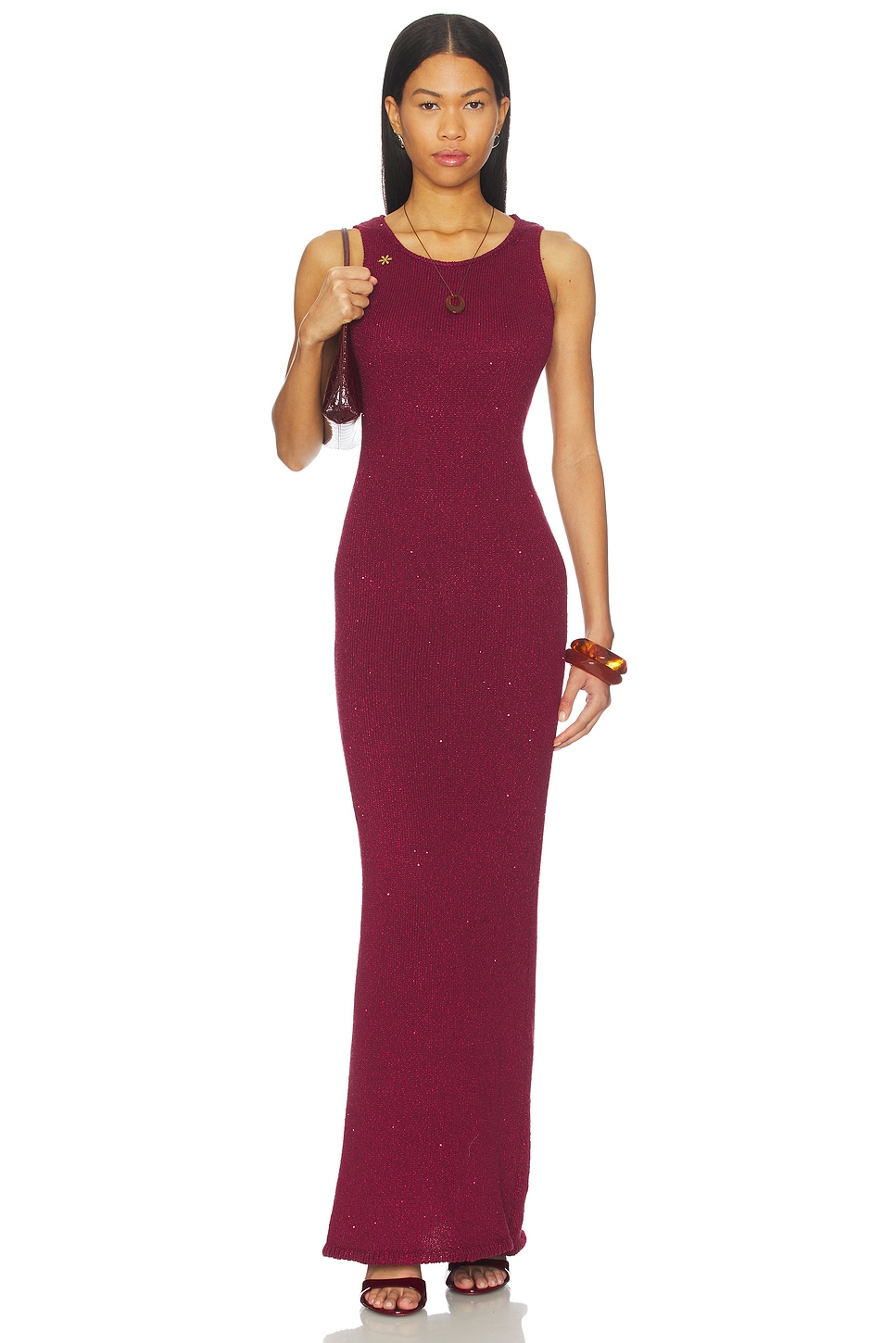 ASTA RESORT Natalia Dress in Port Sequin