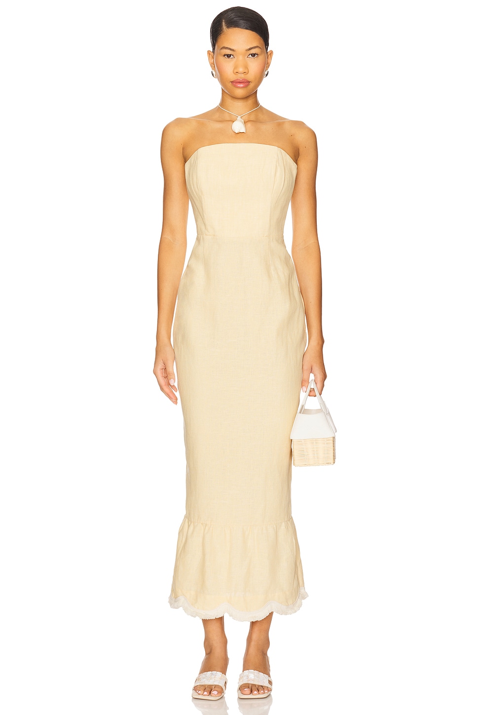 Posse Essie Strapless Dress in Dusty Citron