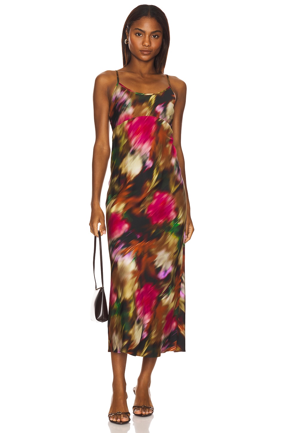 LNA Josie Slip Dress in Blurred Floral