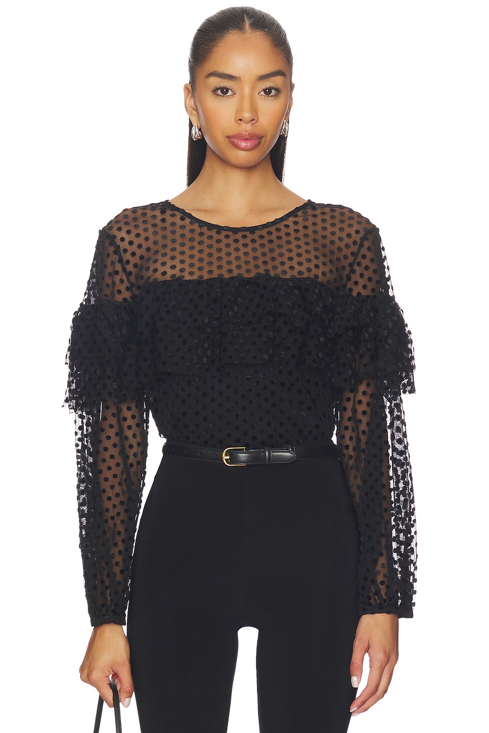 ba&sh Raff Top in Noir