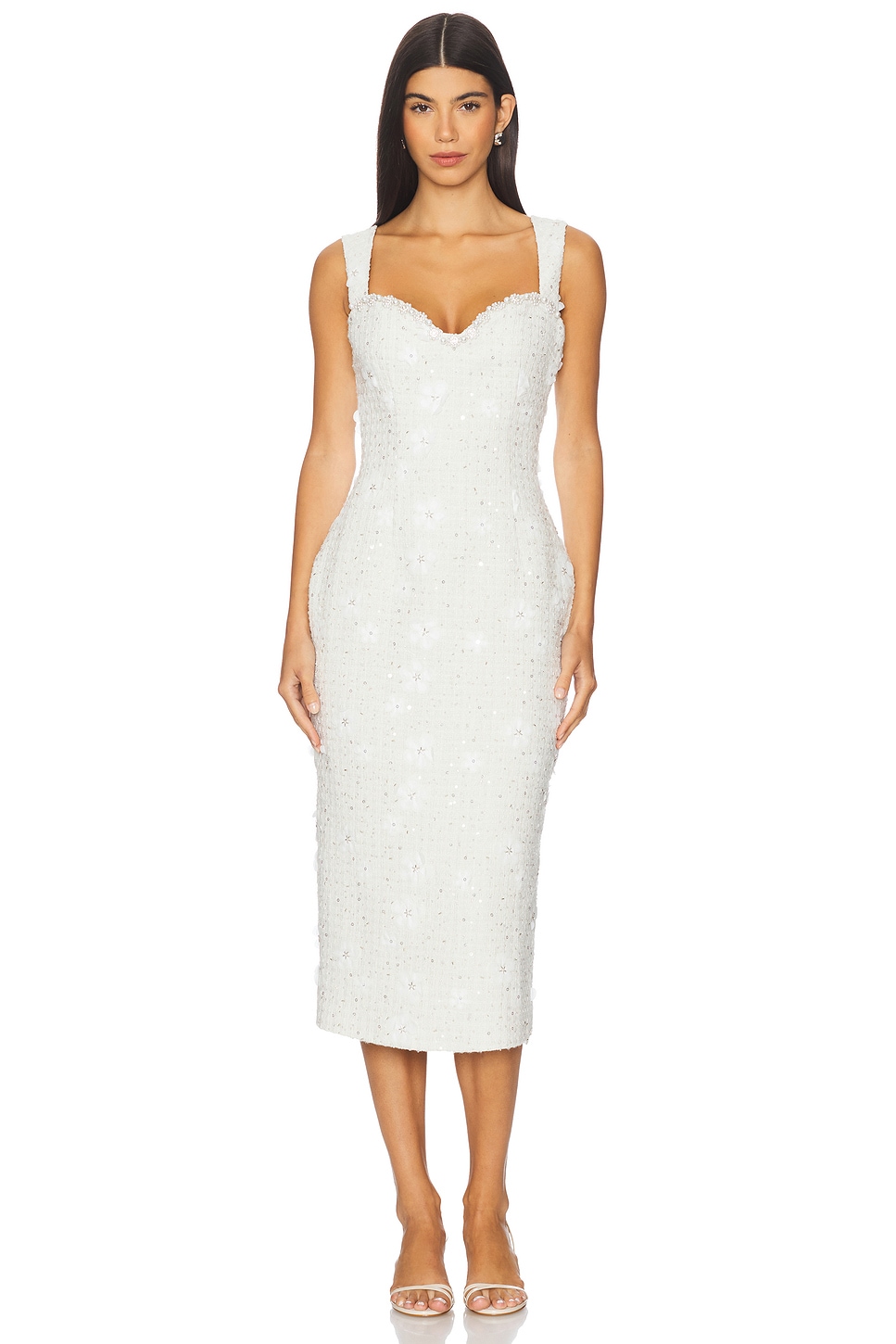 ELLIATT VESTIDO MIDI ELLOUISE in Ivory