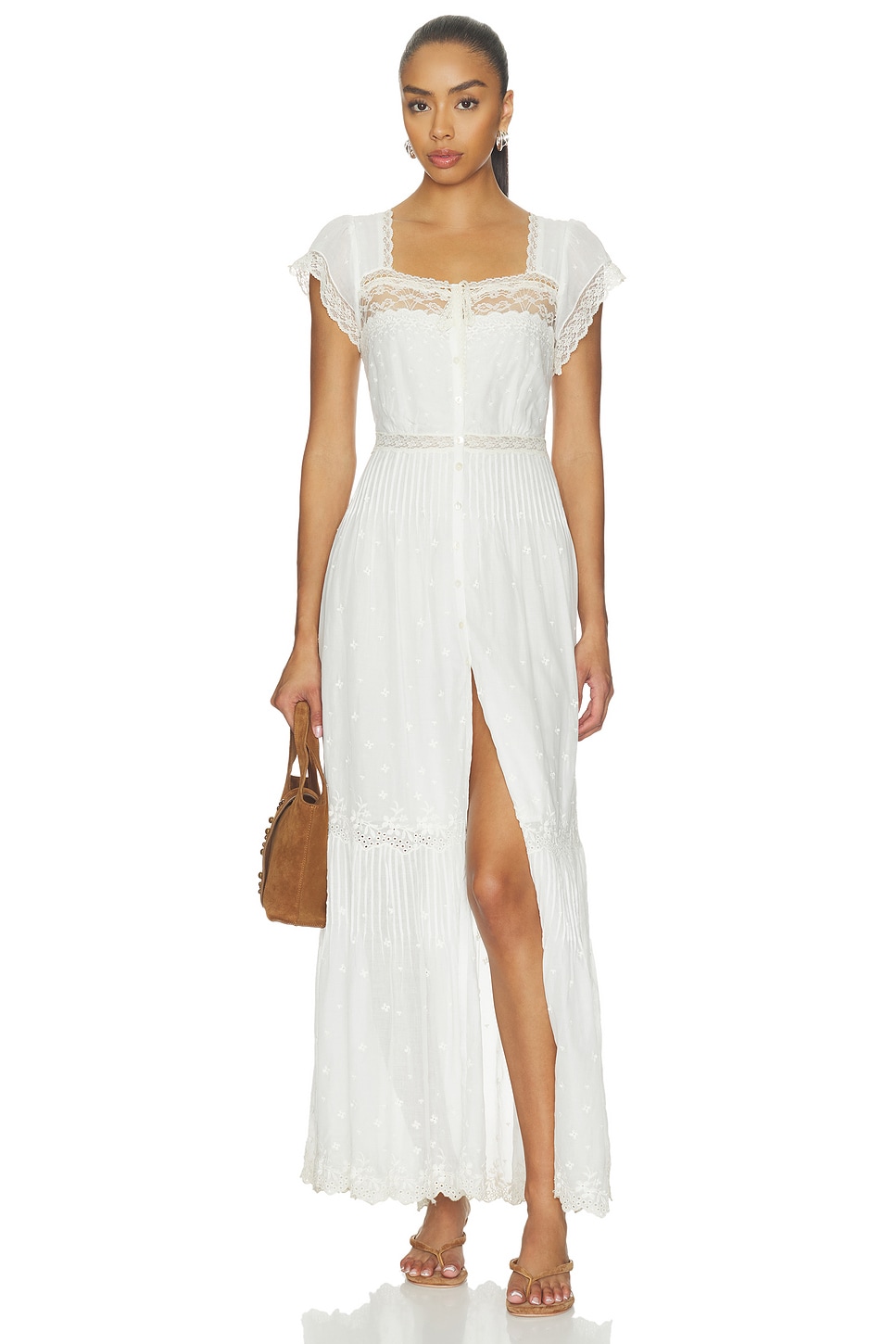 LoveShackFancy GEORGINE 裙子 in Ivory