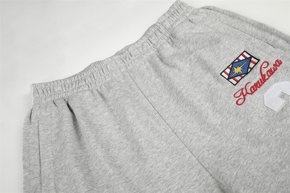 Wide-Leg Sweatpants with Embroidered Number Graphic - Image 11