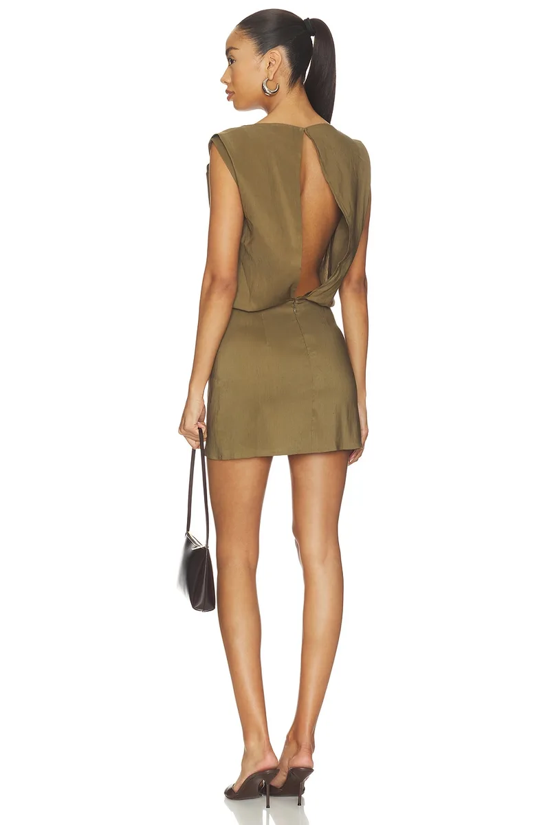 EAVES Lilou Mini Dress in Capers