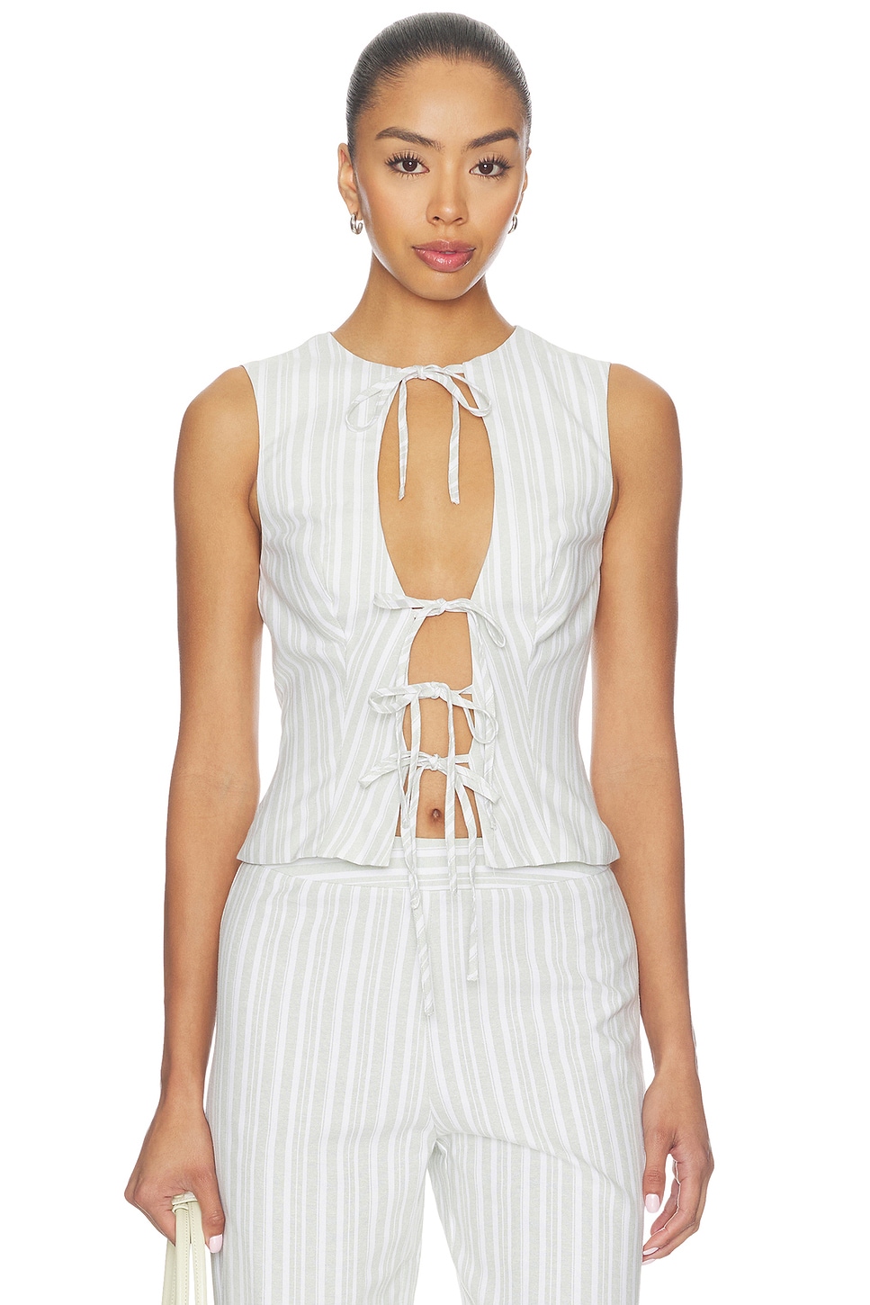 ALL THE WAYS Krissy Top in Green Stripe