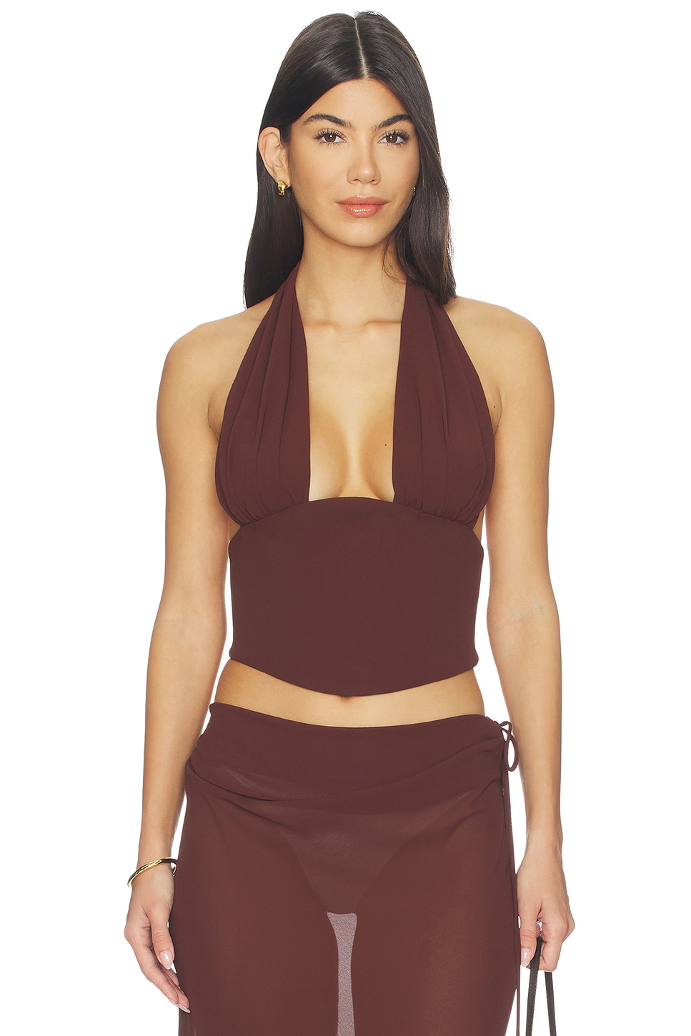 Natalie Rolt Bronte Top in Espresso