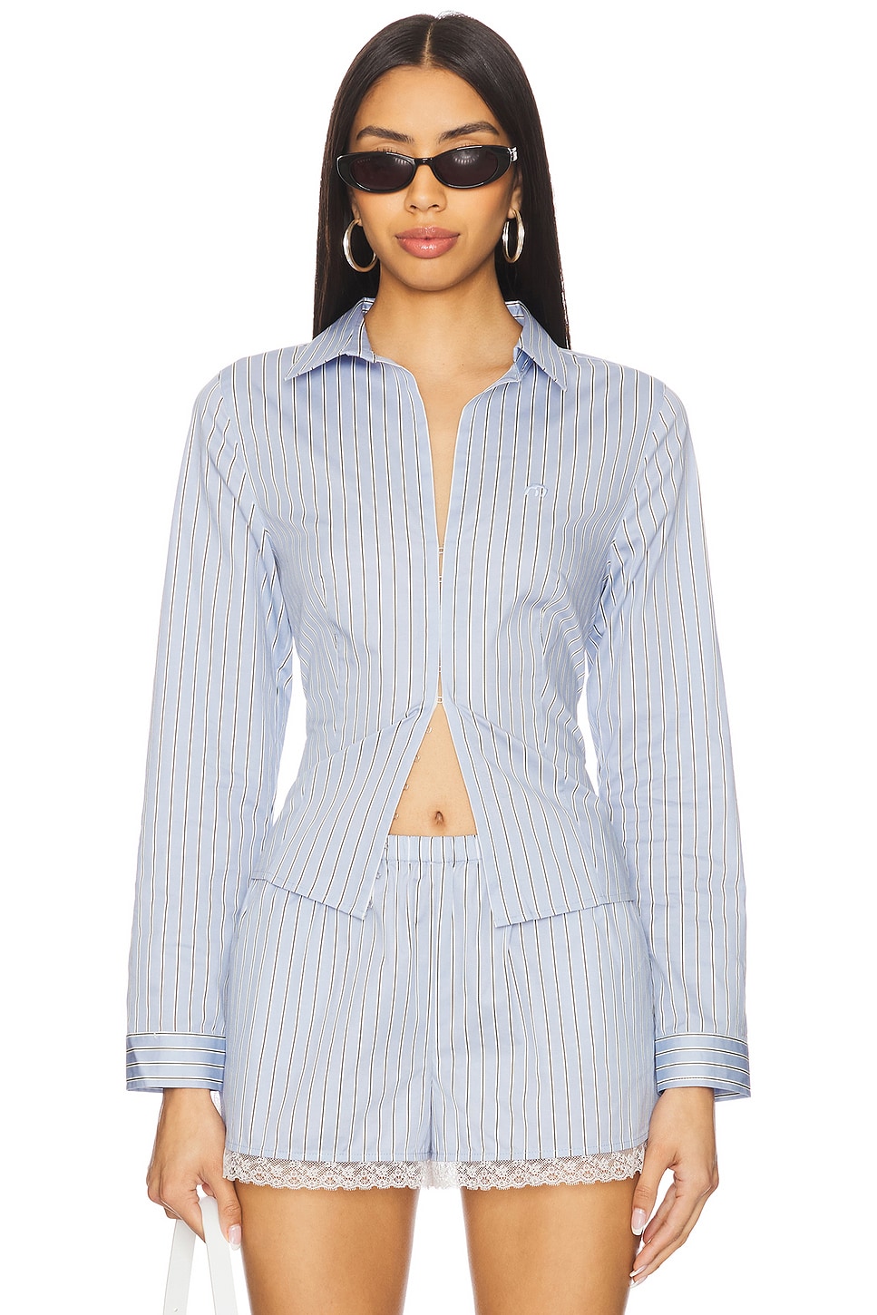 Miaou VICTORIA 上装 in Periwinkle Stripes