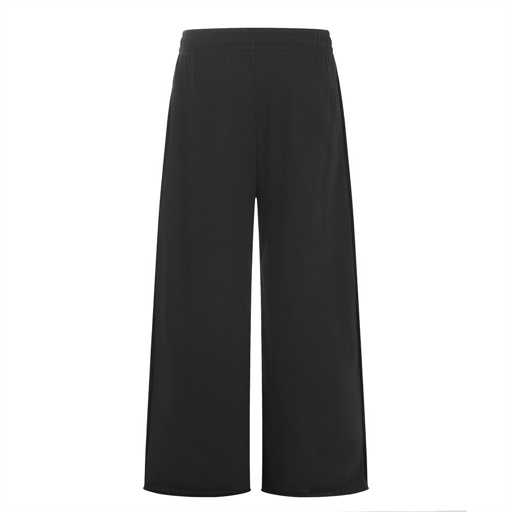 Wide-Leg Sweatpants with Embroidered Number Graphic - Image 4
