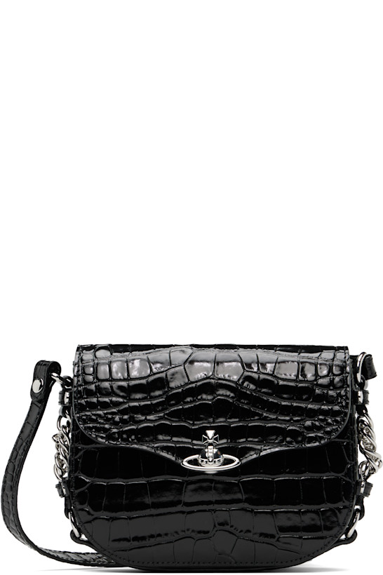 Black Hunter Flap Crossbody Bag