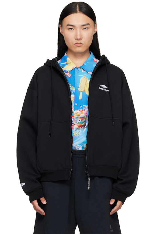 Black Zip-Up Hoodie