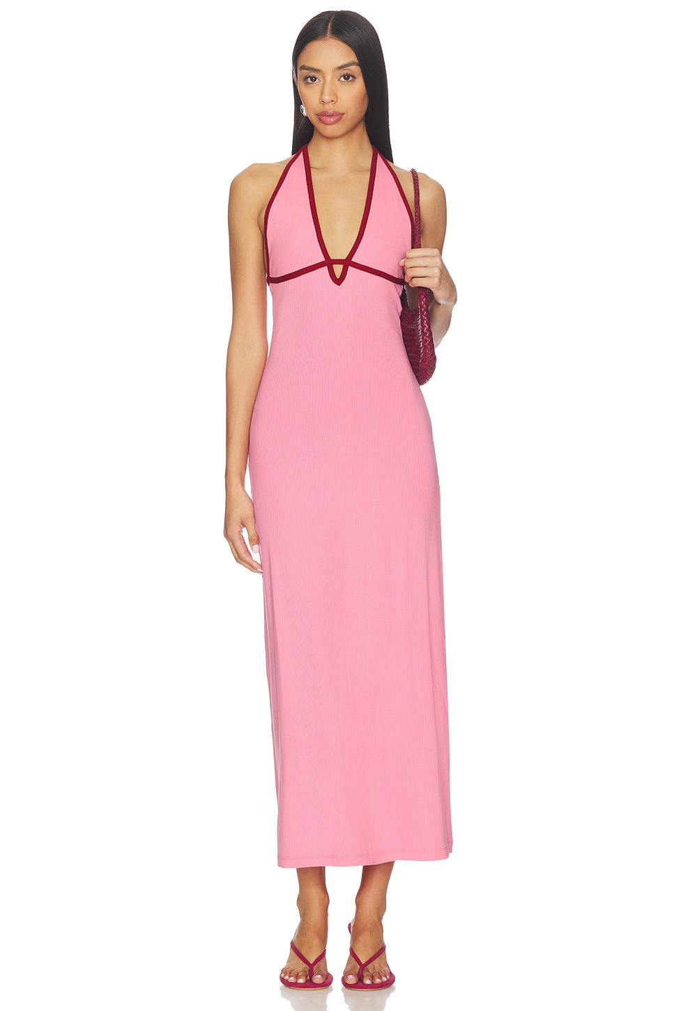 LSPACE MAXIVESTIDO SHEA in Hottest Pink & Simmer