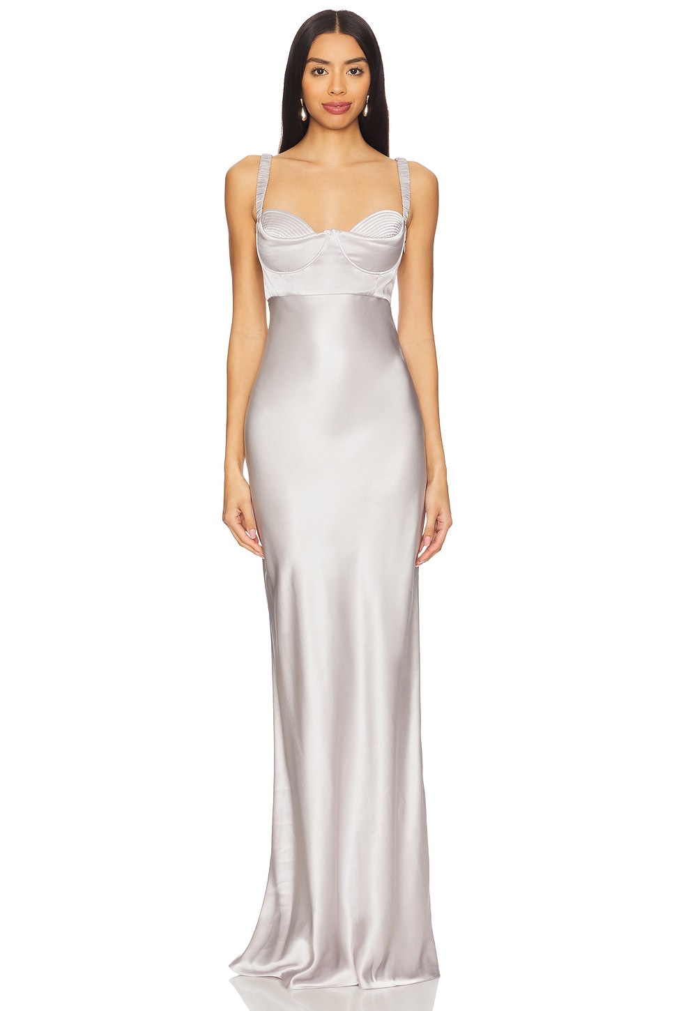 Anna October Yvette Maxi Dress in Silver