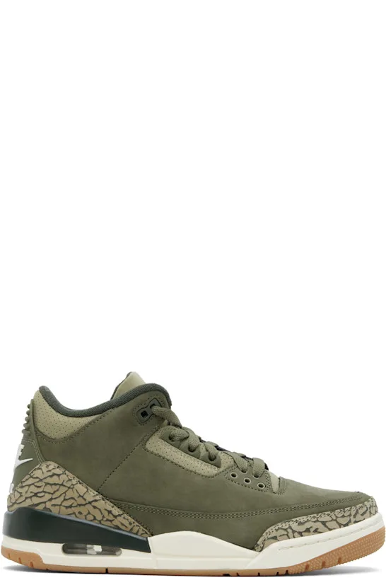 Khaki Air Jordan 3 Retro Sneakers