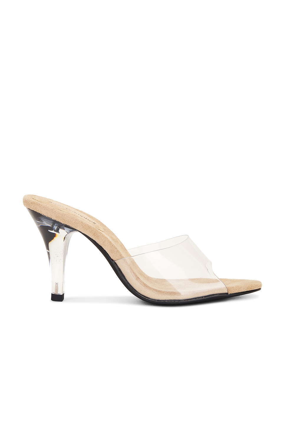 Jeffrey Campbell Cendrillon Sandal in Nude Suede Clear