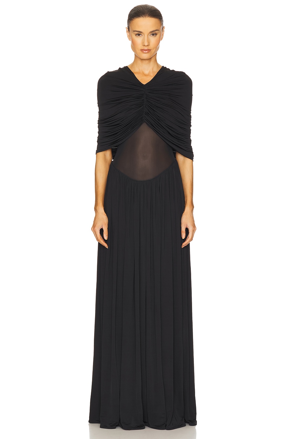 Helsa Philomena Jersey Dress in Black