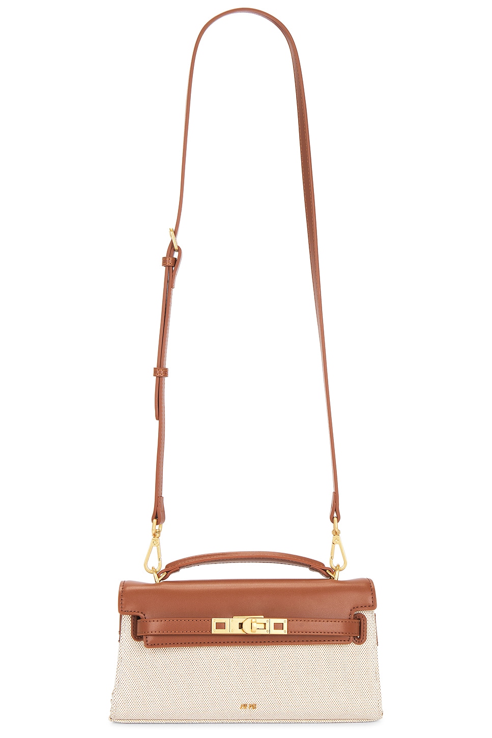 JW PEI Noor Top Handle Bag in Brown Canvas