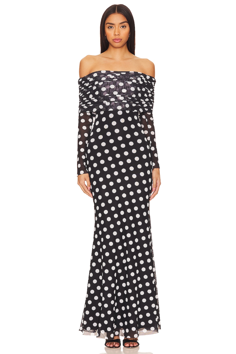 AFRM Thelma Dress in Diagonal Dot