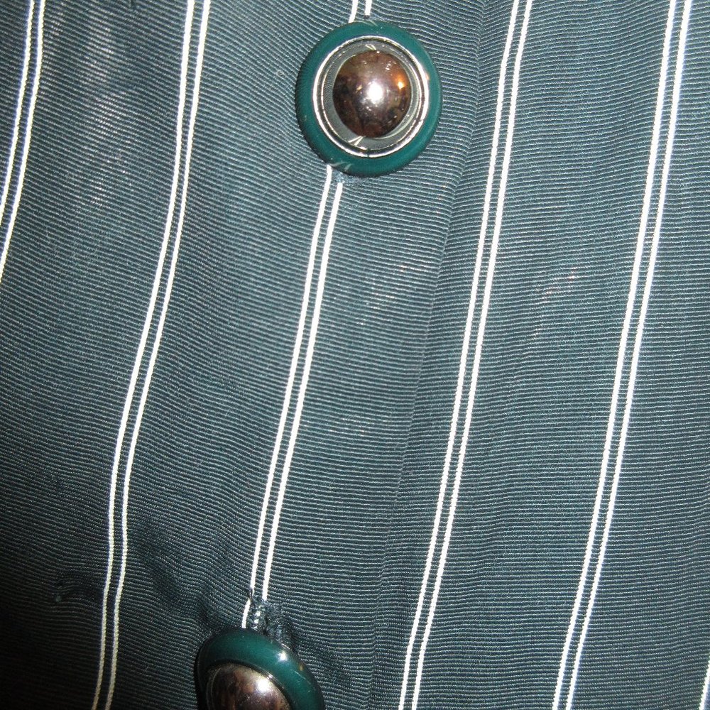 Dark Green Striped Vest MARNIE WEST Small - Image 2