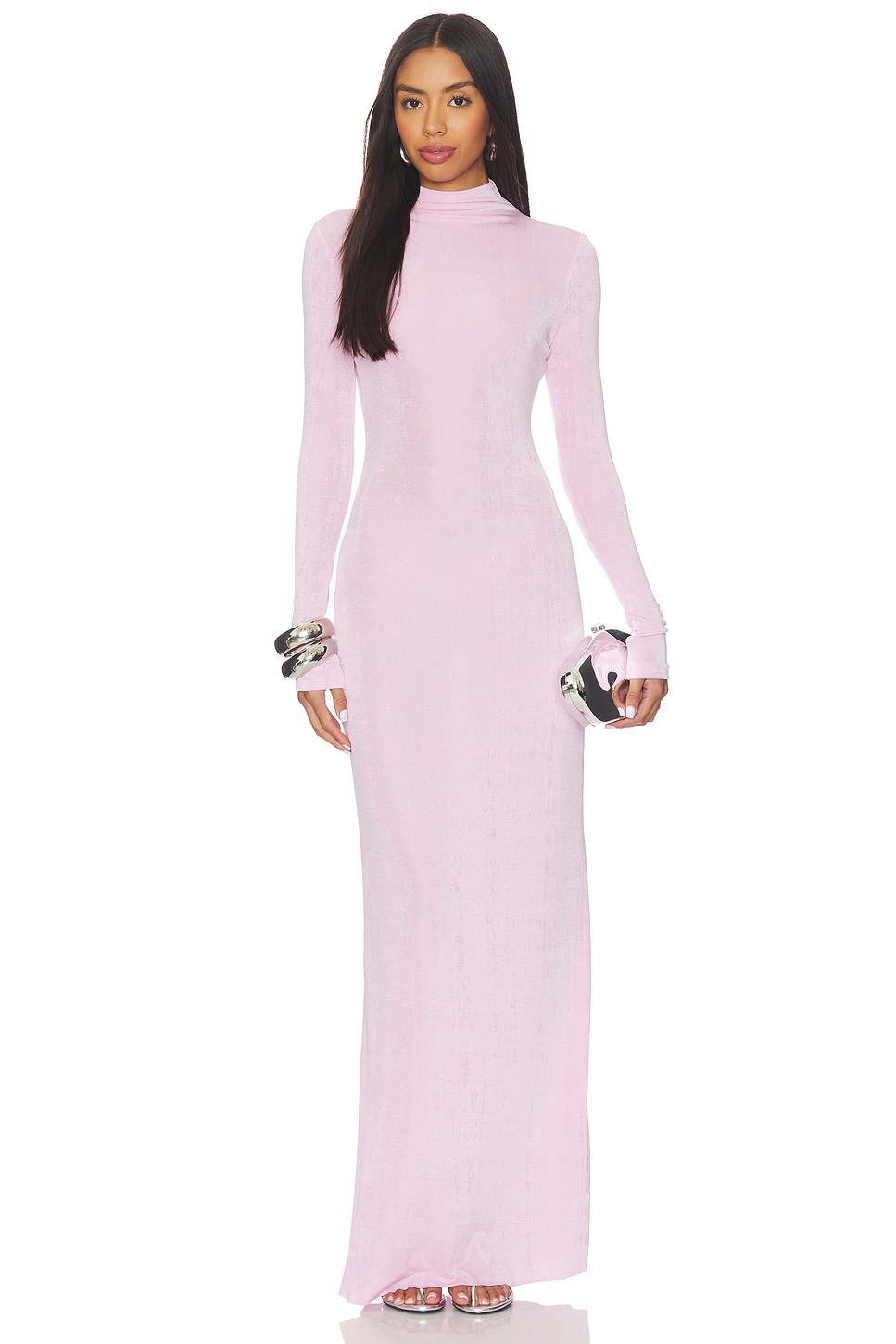 SEROYA Kim Maxi Dress in Dusty Pink