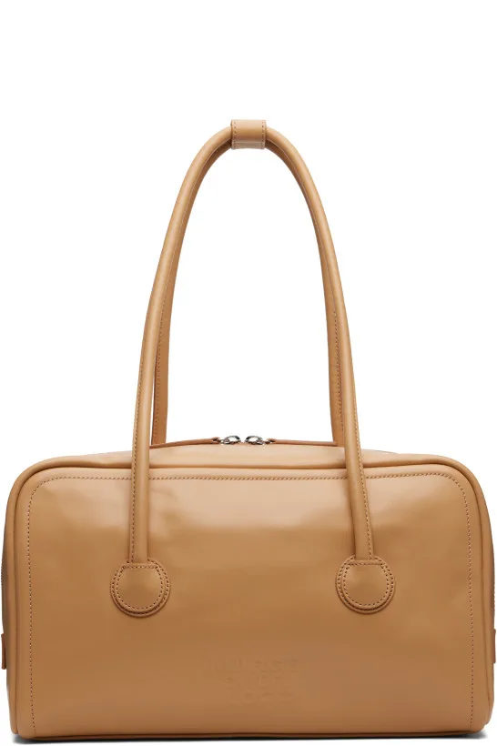 Beige Soft Boston Bag