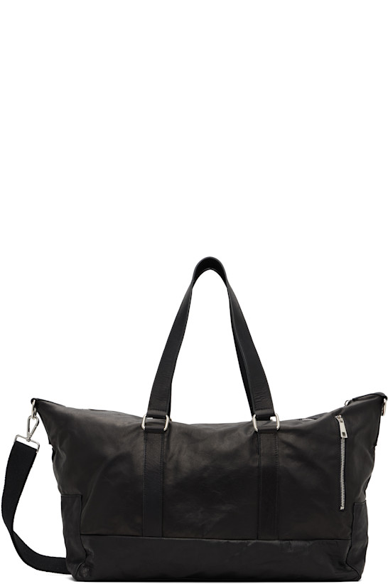 Black Leather Sailor Bag