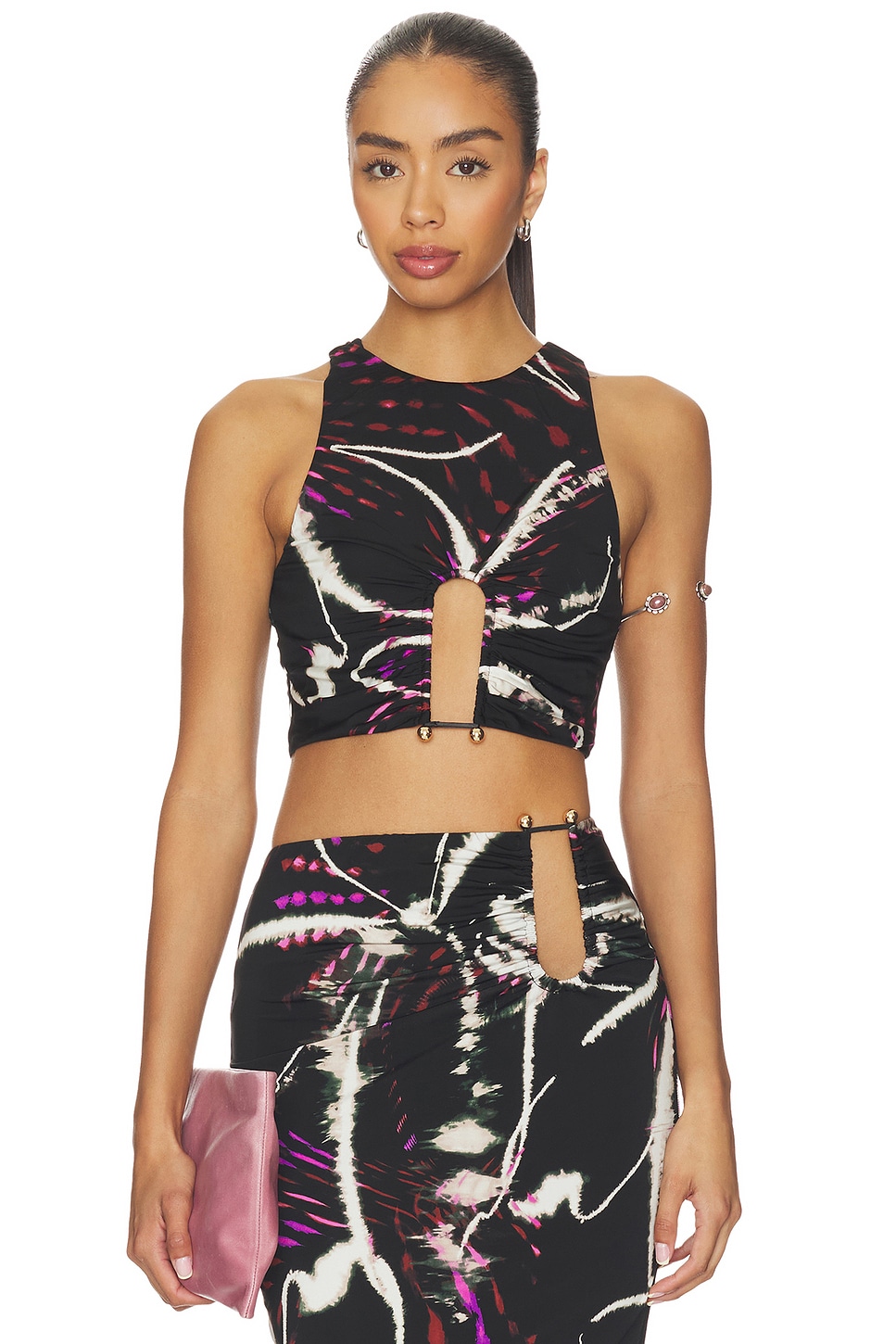 AFRM Saoirse Top in Night Daisy