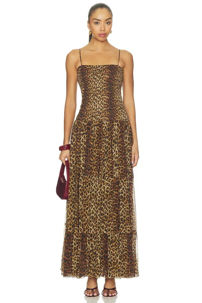 SPRWMN Carlotta Maxi Dress in Jaguar