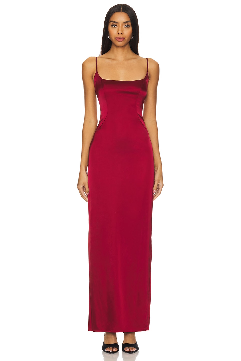 NBD Suman Maxi Dress in Deep Red
