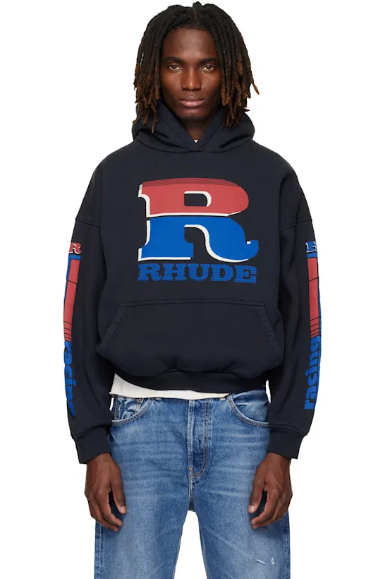 Black Split Petrol Logo Hoodie