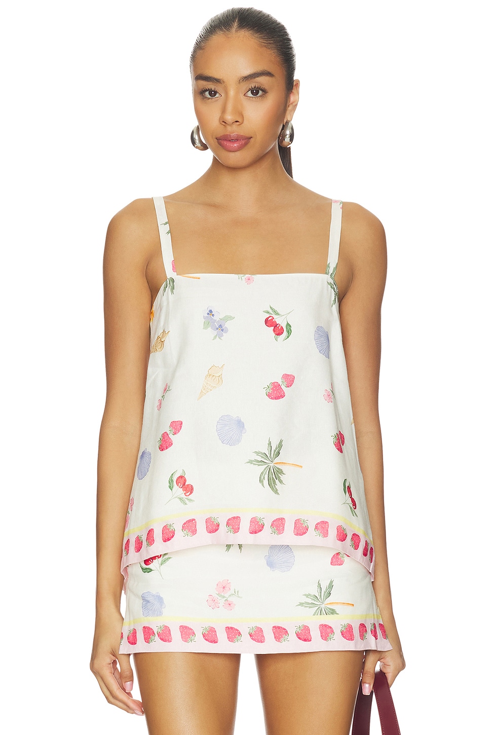 Amanda Uprichard Keyshia Top in Boardwalk Print