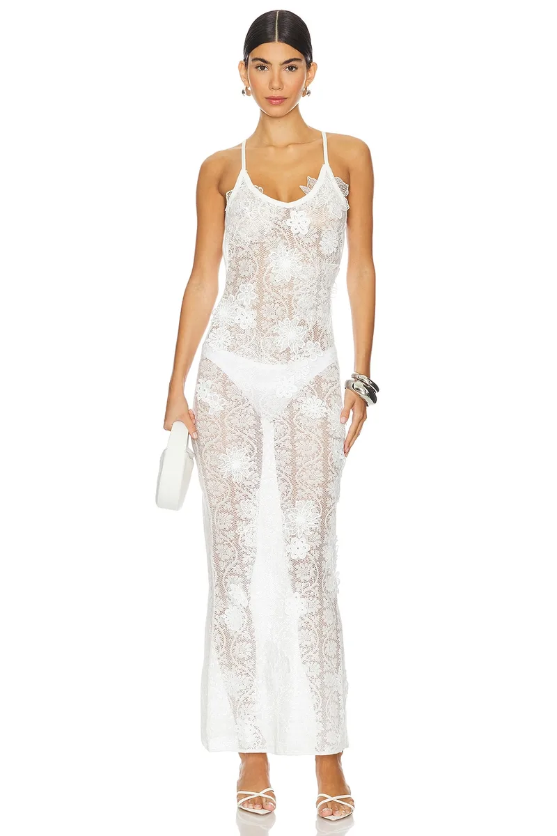 SNDYS Vesper Maxi Dress in Salt