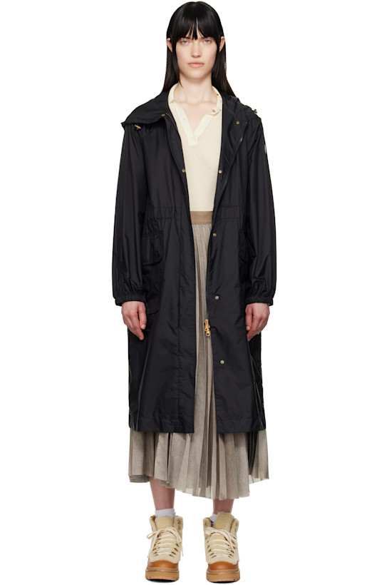 Black Hiengos Hooded Rain Coat
