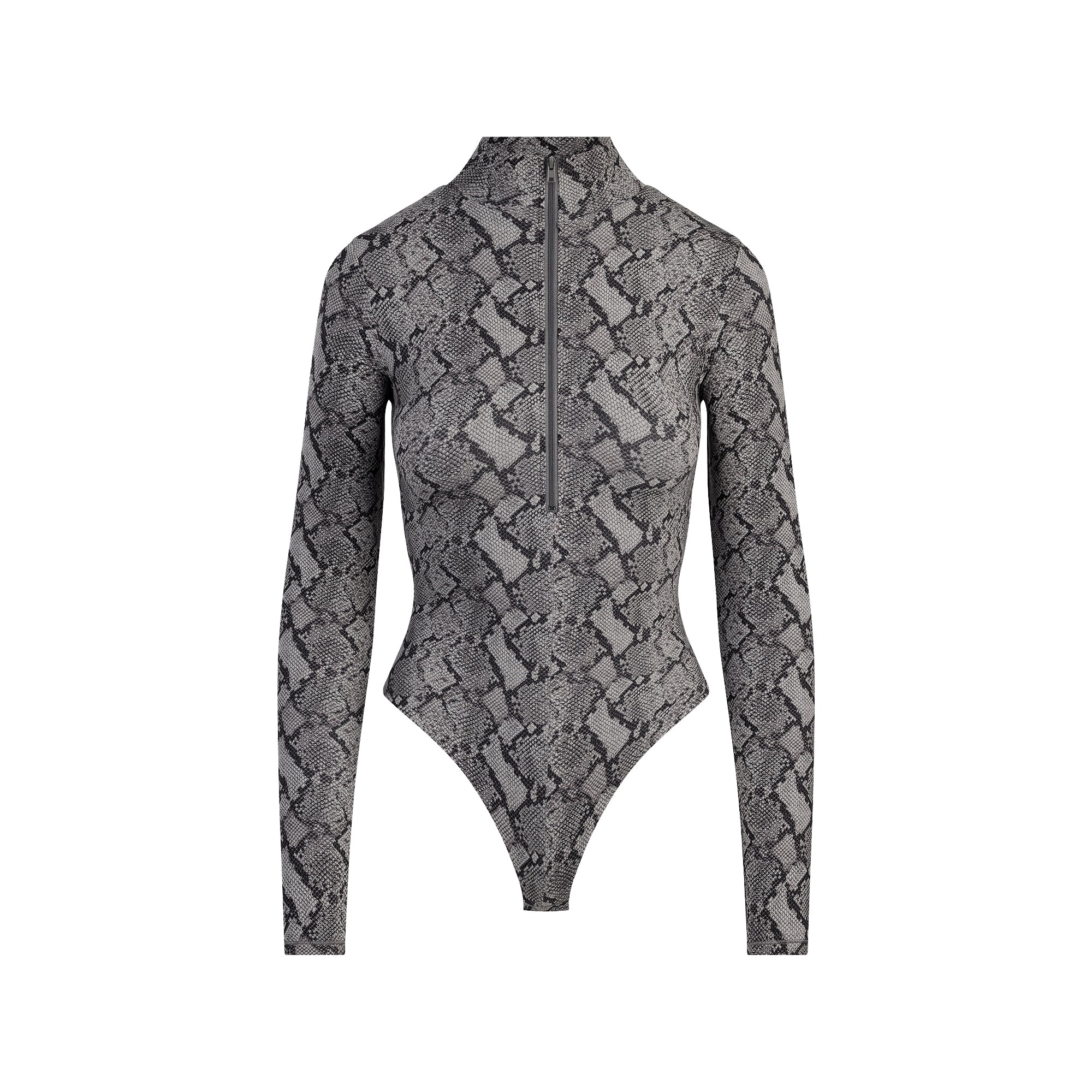 FITS EVERYBODY ZIP FRONT BODYSUIT | SHADOW SNAKE PRINT