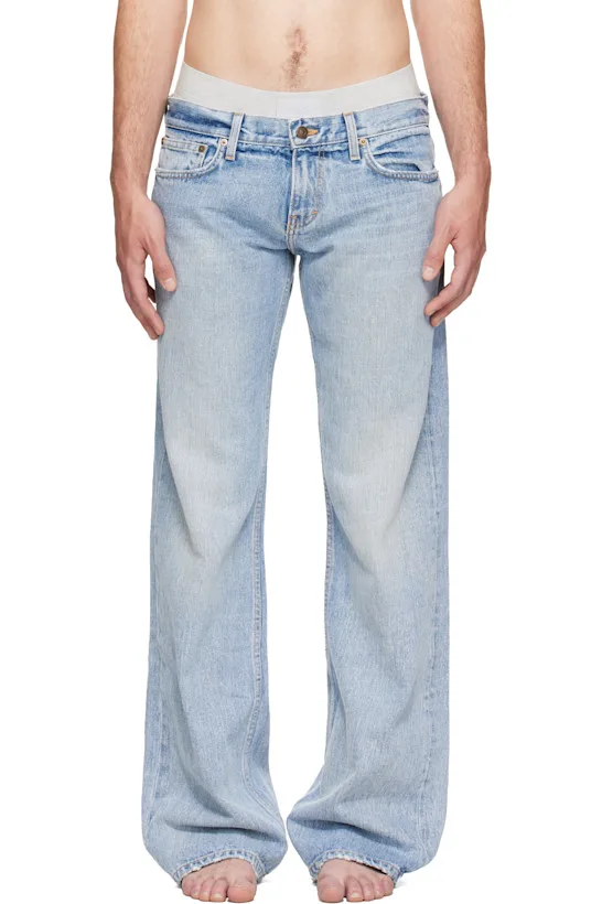 Blue Bootcut Jeans