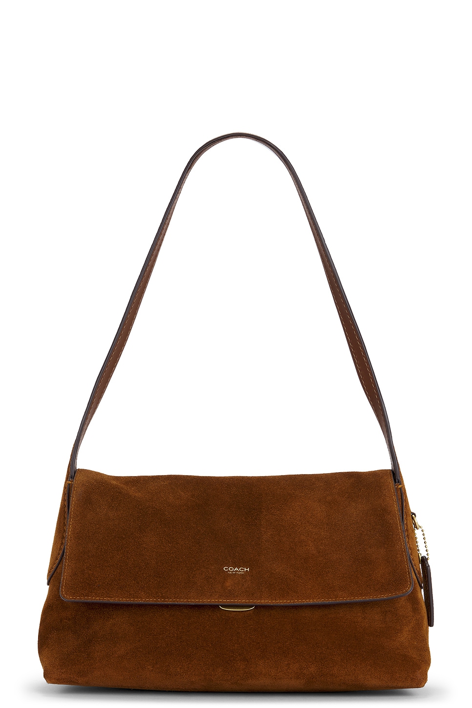 Coach Chelsea Suede Shoulder Bag 30 in Warm Brown