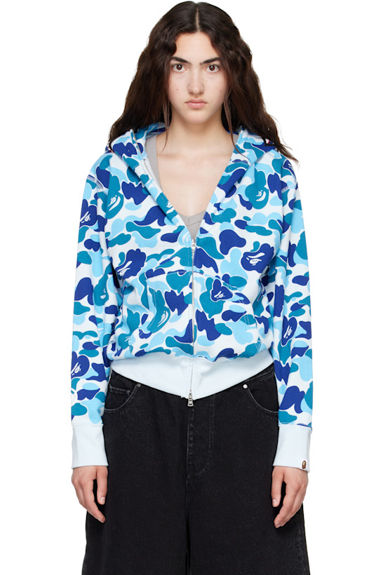Blue ABC Camo Shark Full Zip Hoodie
